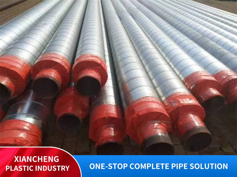Outer iron sheet polyurethane insulated steel pipe